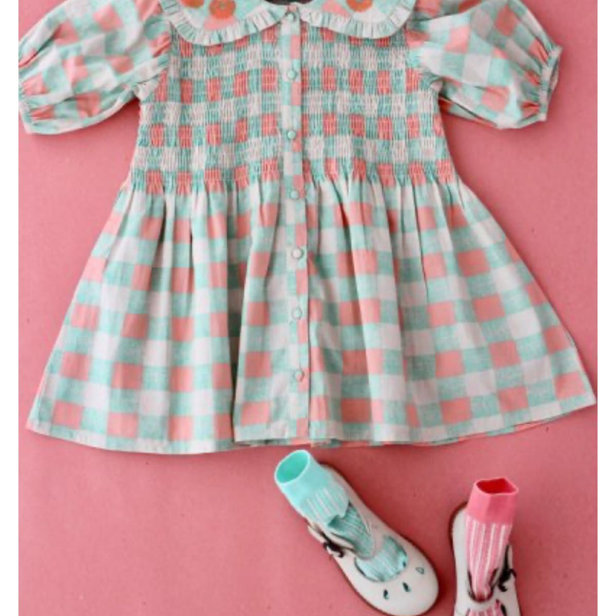 4Y新品未使用Bonjour Diary Tunique Blouse (Chess Checks)｜Yahoo