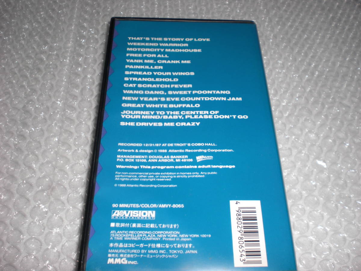 VHS　テッド・ニュージェント ライヴ1987 狂乱の大晦日　中古品　ライブ