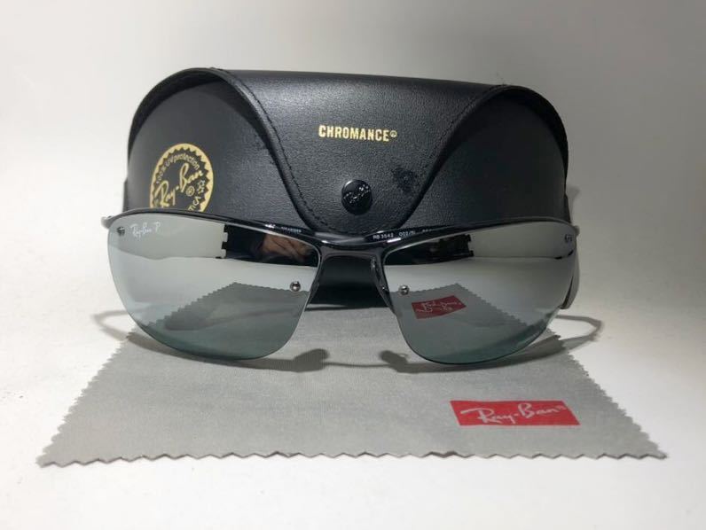 ★美品 偏光レンズ★ Ray-Ban レイバン RB3542 002/5L CHROMANCE ※166