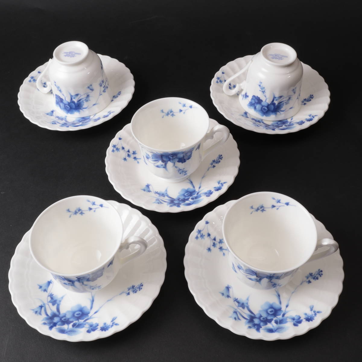 ◆◇Noritake ノリタケ StudioCollection BONECHINC カップ＆ソーサー 5客■スタジオコレクション ボーンチャイナ 食器◇◆