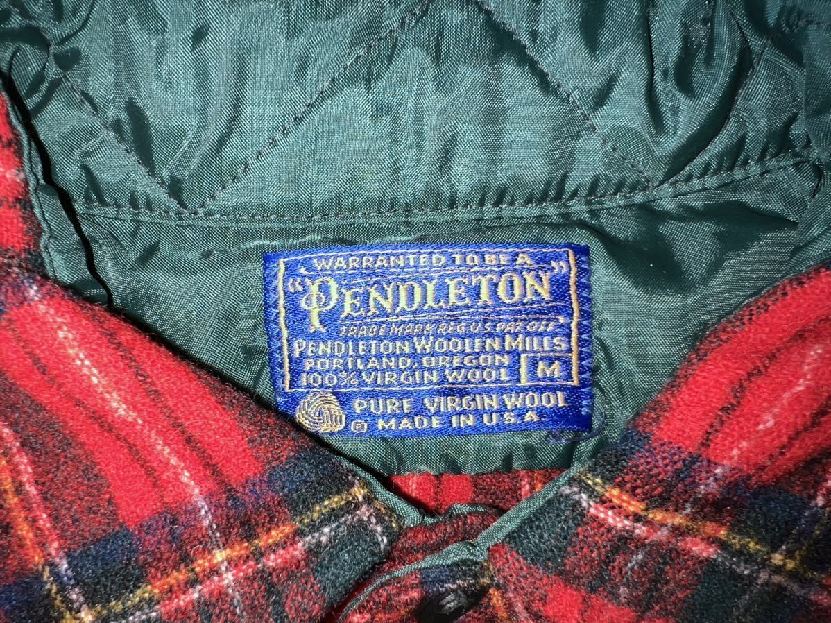 PENDLETON ペンドルトン チェックシャツ ウールシャツ 長袖シャツ M 美品 アメリカ製_画像4