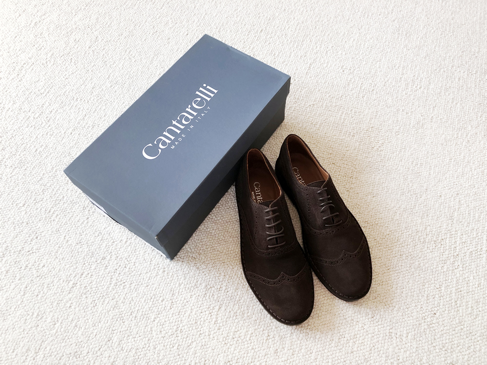伊製新品 Cantarelli カンタレリ スエードレザー紳士靴 7.6万 ブラウン 化粧箱付属なし_画像1