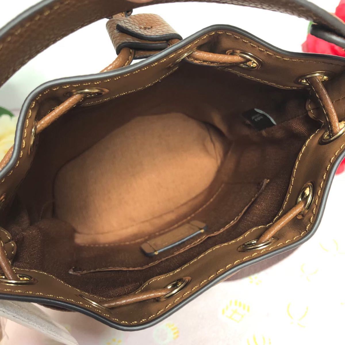 COACH DRAWSTRING bucket bag handbag shoulder bag new goods new work ( small )