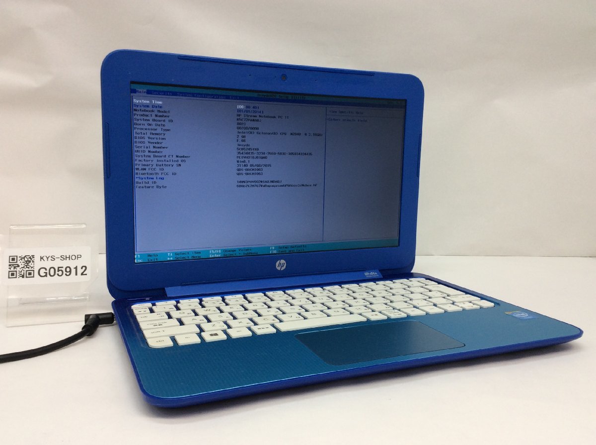 ジャンク/ HP HP Stream Notebook PC 11 Celeron-N2840 メモリ2.05GB MMC31.26GB 【G05912】_画像1