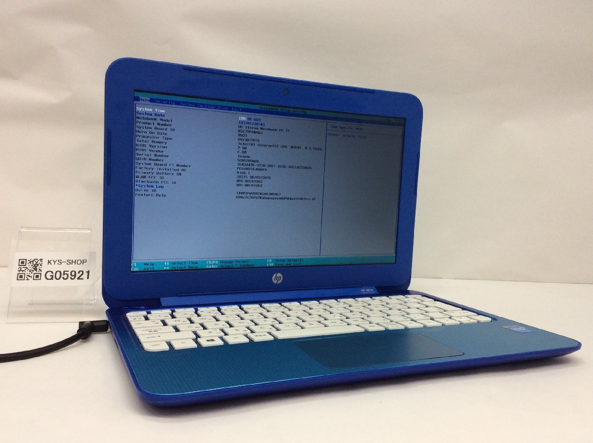 ジャンク/ HP HP Stream Notebook PC 11 Celeron-N2840 メモリ2.05GB MMC31.26GB 【G05921】_画像1