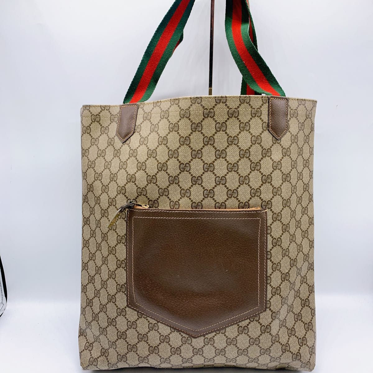 GUCCI グッチ オールドグッチ GGスプリーム シェリーライン トート