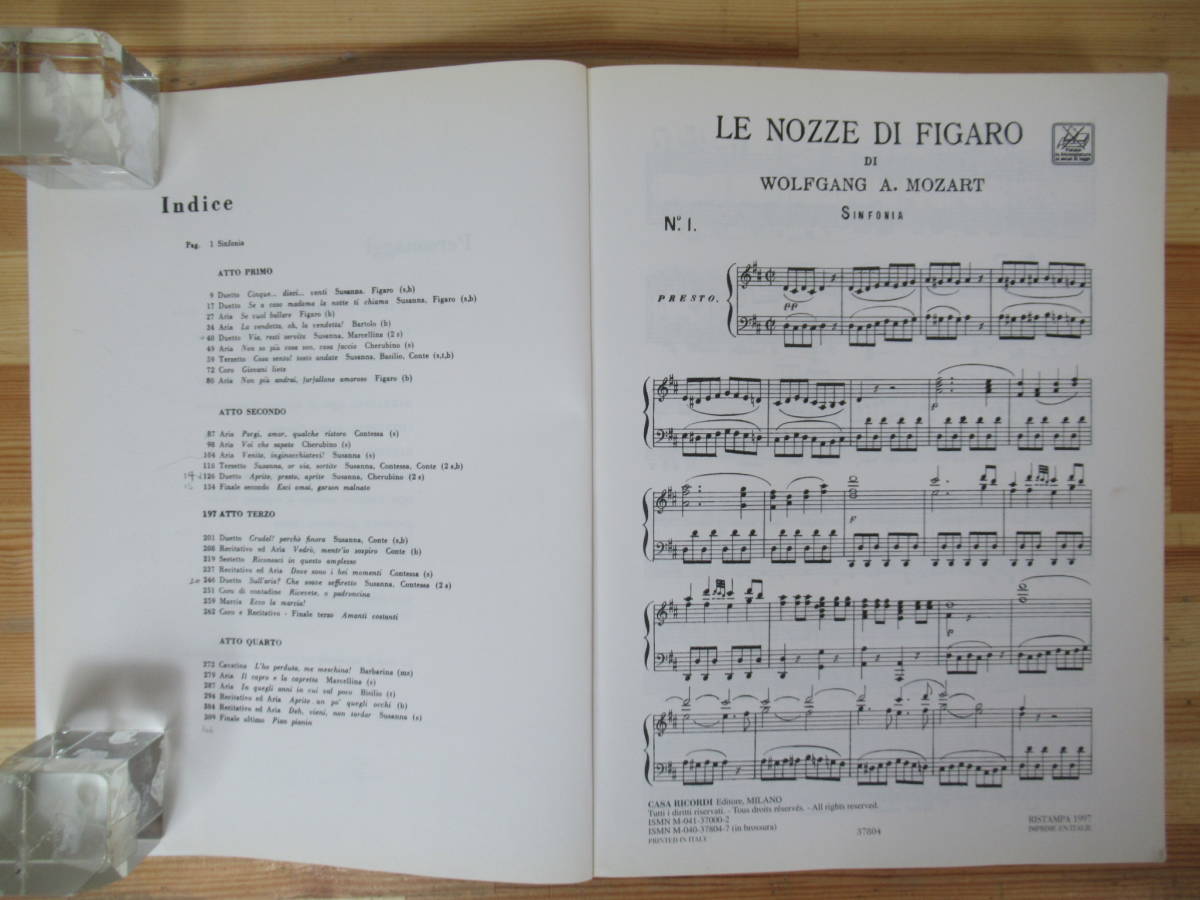 D32△洋書 Le Nozze di Figaro Wolfgang A.Mozart 楽譜 スコア モーツァルト フィガロの結婚 230507の画像7