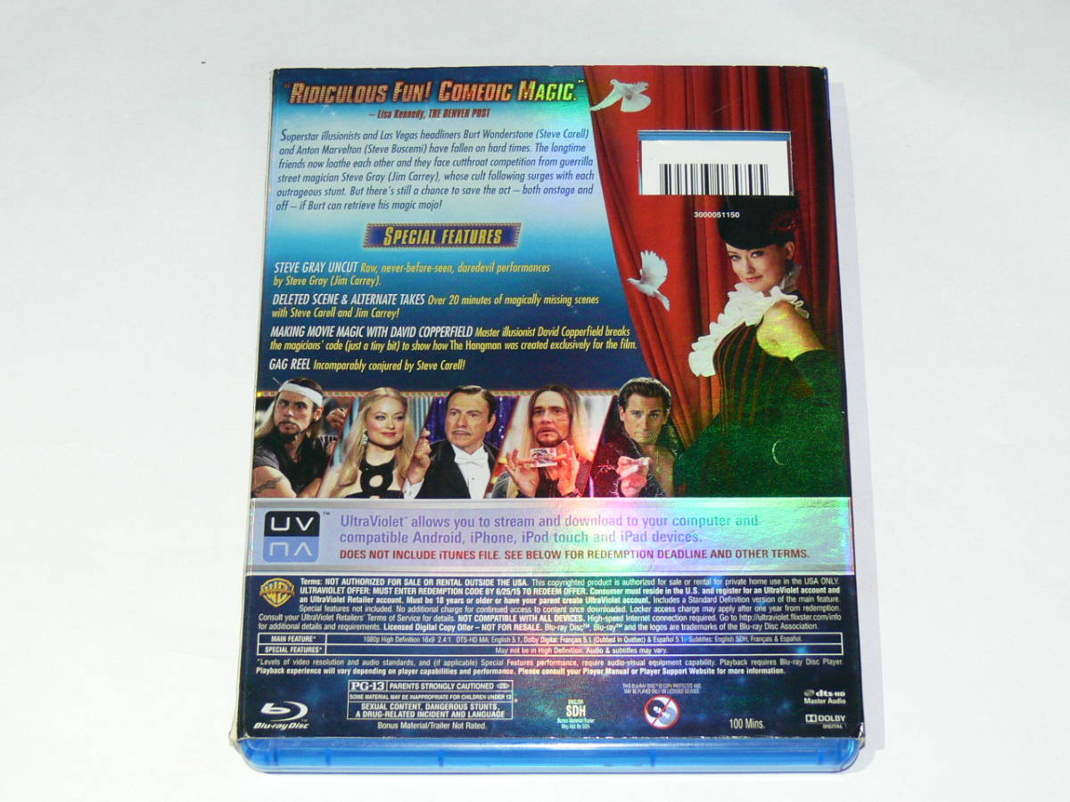 中古Blu-ray+DVD+ULTRAVIOLET　海外版　The Incredible BURT WONDERSTONE_画像2