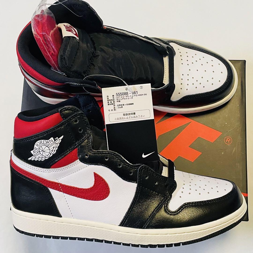 NIKE AIR JORDAN 1 RETRO HIGH OG GYM RED 27.5cm ナイキ エア ジョーダン レトロ ハイ ジム レッド 新品未使用 黒タグ付き_画像2