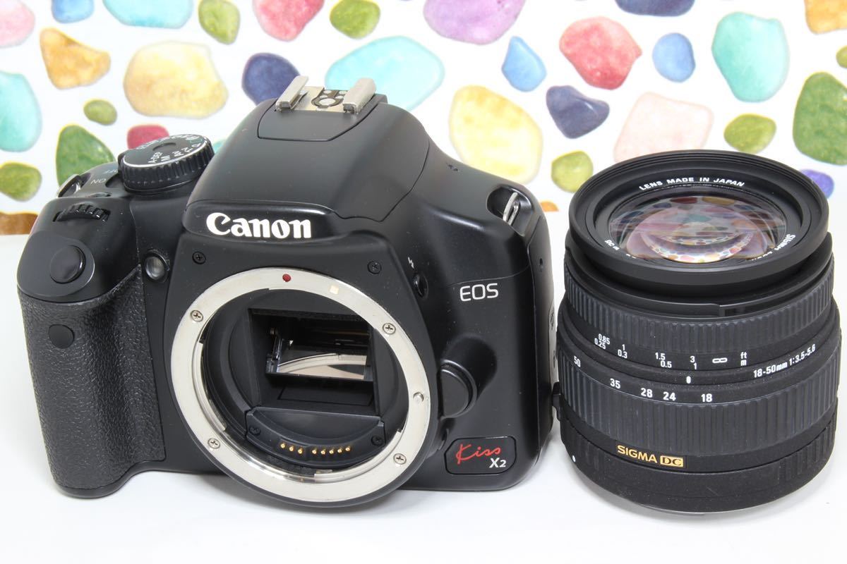 ◇Canon キャノン EOS KISS X2 ◇はじめての一眼レフ ◇純正レンズ