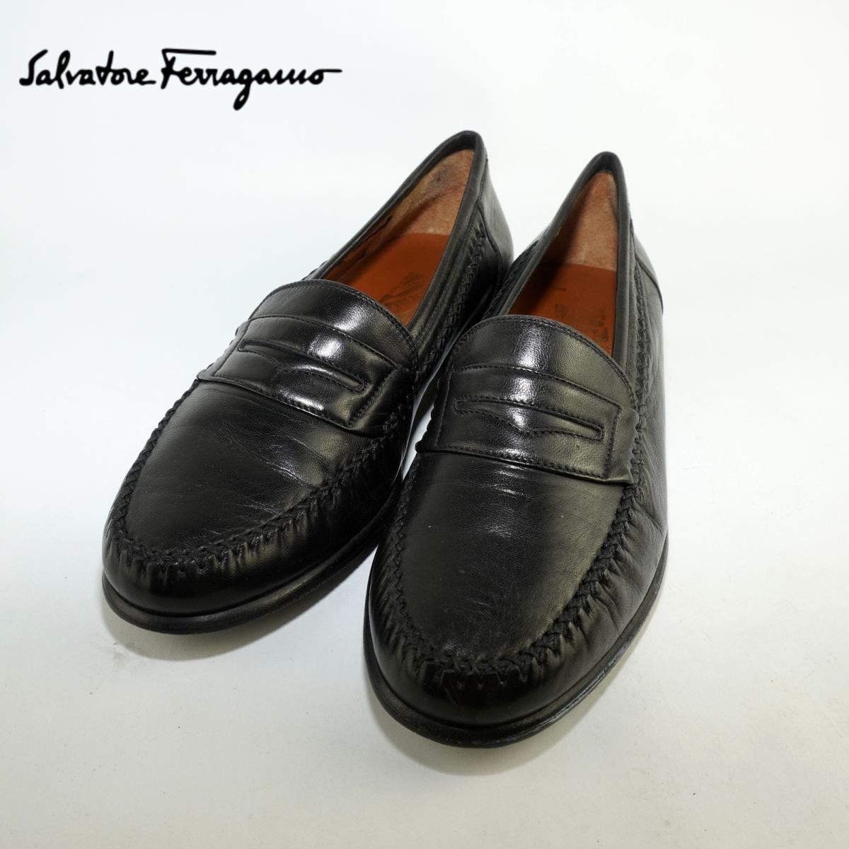 大人気新作 ソフトドレスシューズ メダリオン Ferragamo 7.5EE