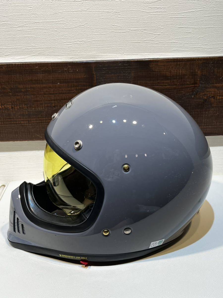 SHOEI ショウエイ EX-ZERO XLサイズ 61cm フルフェイスヘルメット イエローシールド クリアシールド付属 バサルトグレー 