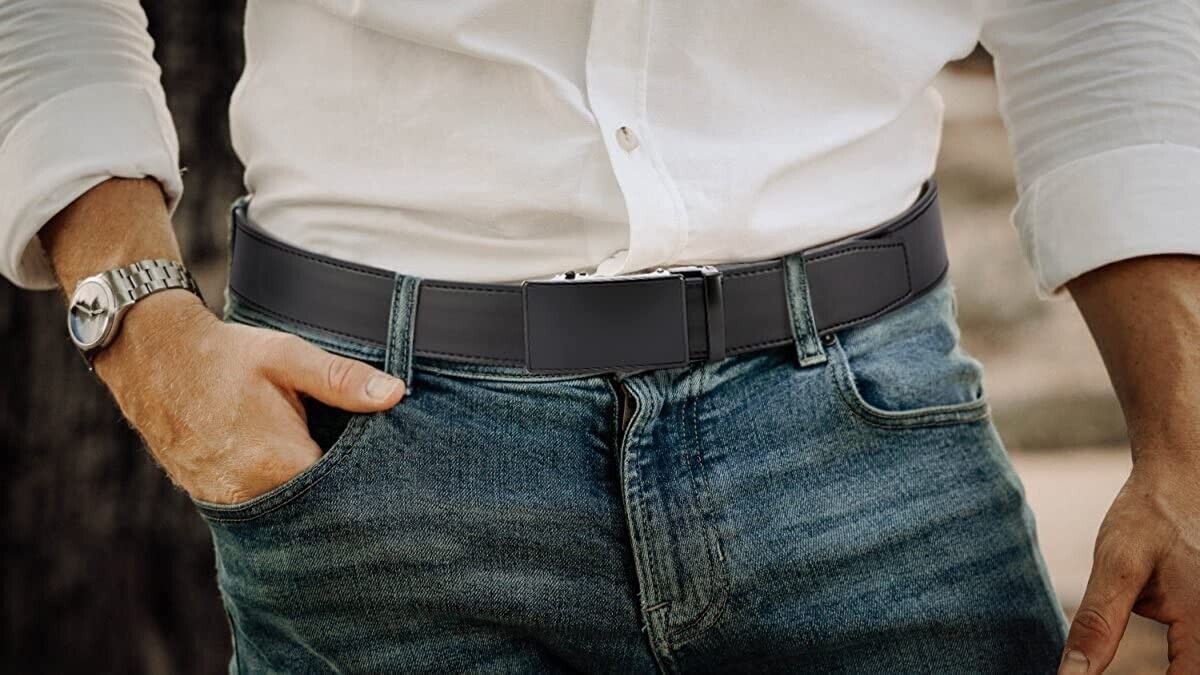 Ratchet Belt for men - Mens Belts Leather 1 3/8