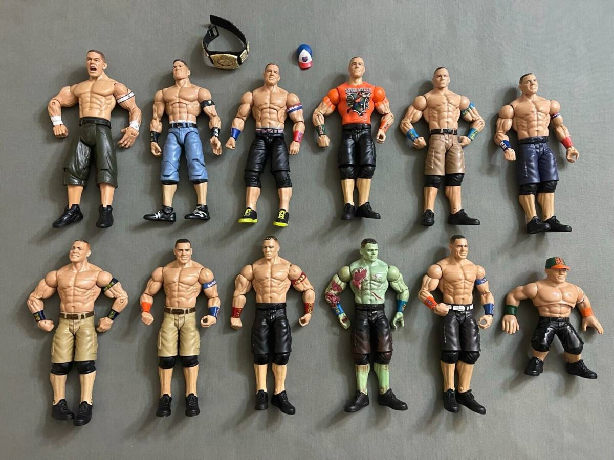 WWE John Cena Lot of 12 Wrestling Figure Mattel 2003 2011 2012