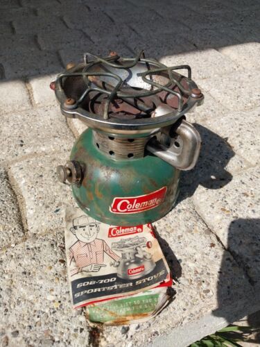 Vintage Coleman 502 One Burner Sportster Stove 2/66 Camp Cooking