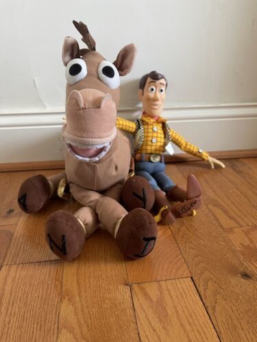 Toy Story Woody & bullseye Talking Pull String great condition