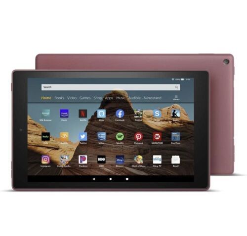 Fire HD 10 - 32 GB Tablet with Alexa 1080p - PLUM 海外 即決