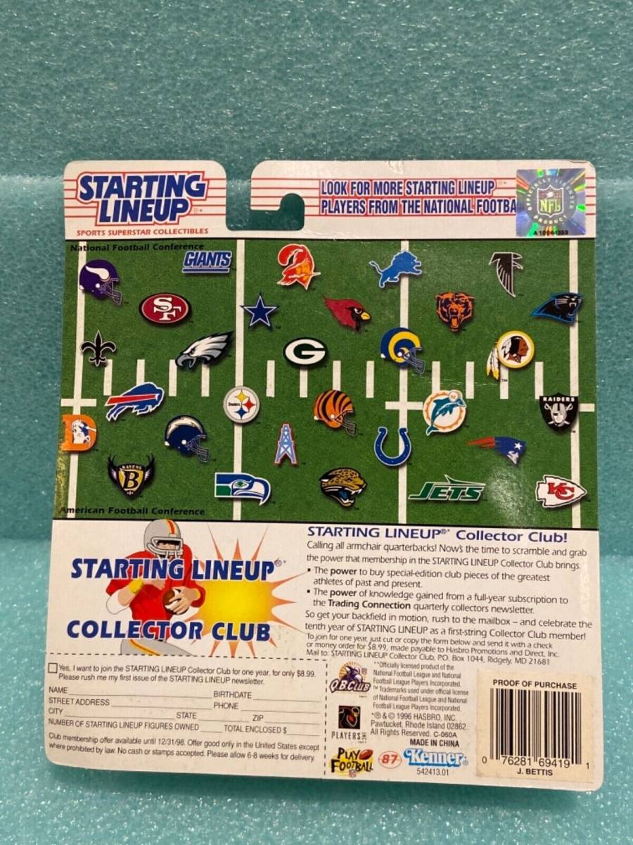 1997 NFL Starting Lineup Jerome Bettis Pittsburgh Steelers Action