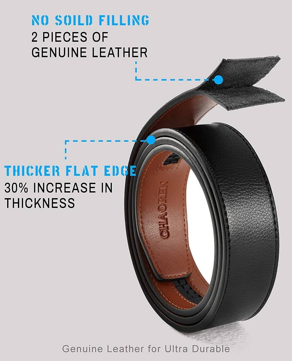 Ratchet Belt for men - Mens Belts Leather 1 3/8