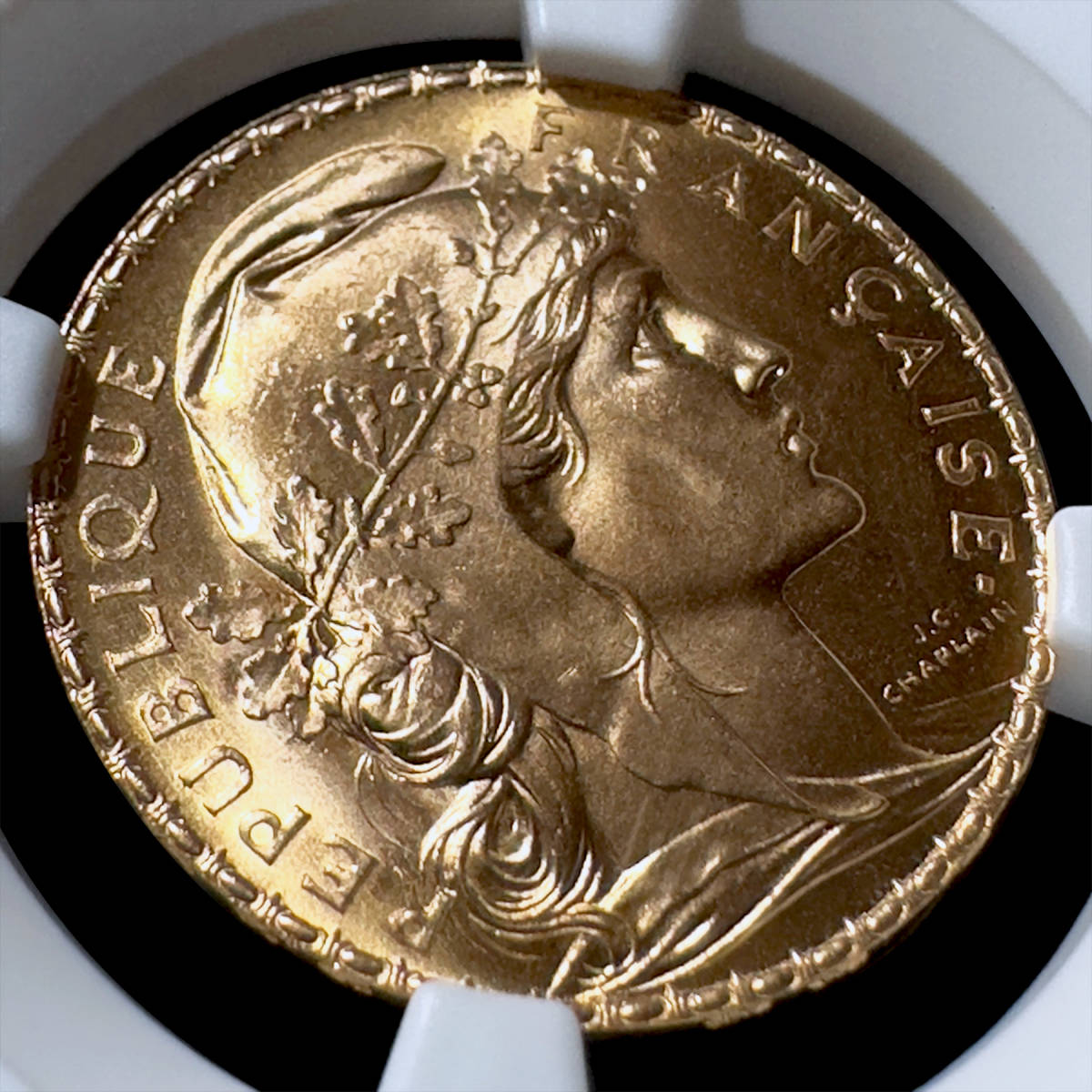 ☆希少 MS67 上位2枚 聖マリアンヌ 国鳥ルースター☆ 1908年 フランス