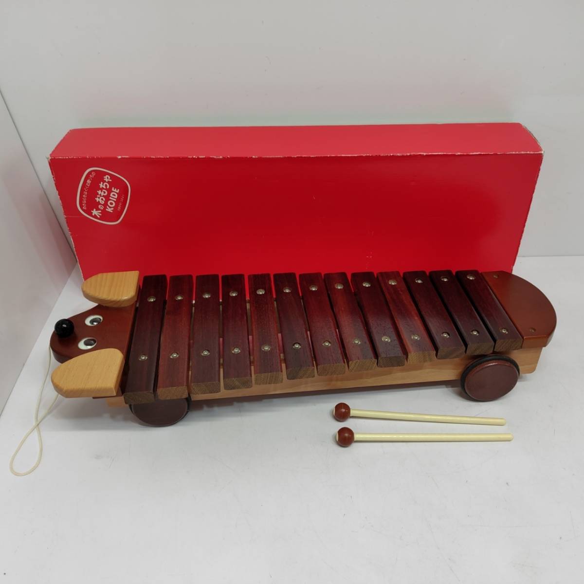 ●コイデ ワンちゃん シロフォン KOIDE 13音階 日本製 木のおもちゃ 木琴 楽器 知育玩具 木製 やさしい音色 トイ 幼児 L750_画像1