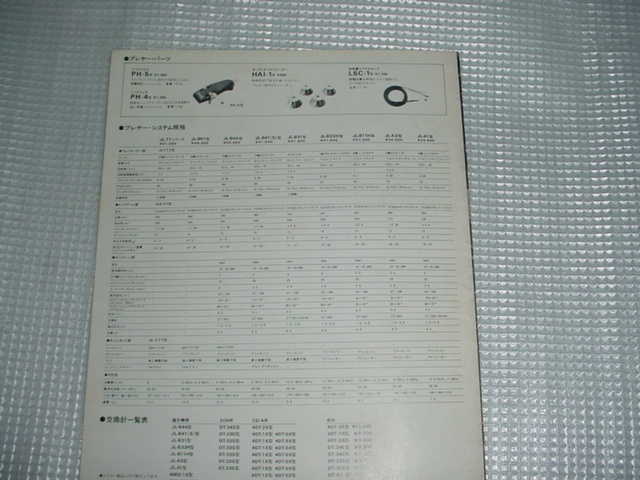  Showa era 50 year 3 month Victor player system catalog 