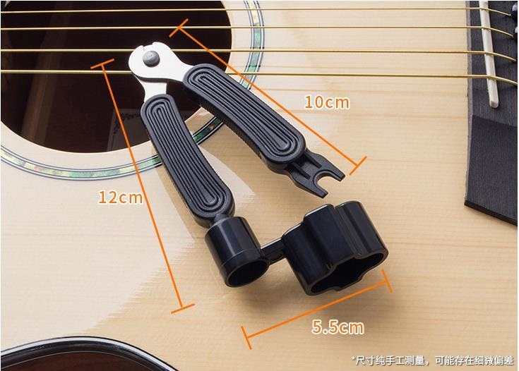  free shipping .. packet guitar for -stroke ring Winder nippers attaching 4 color equipped black 