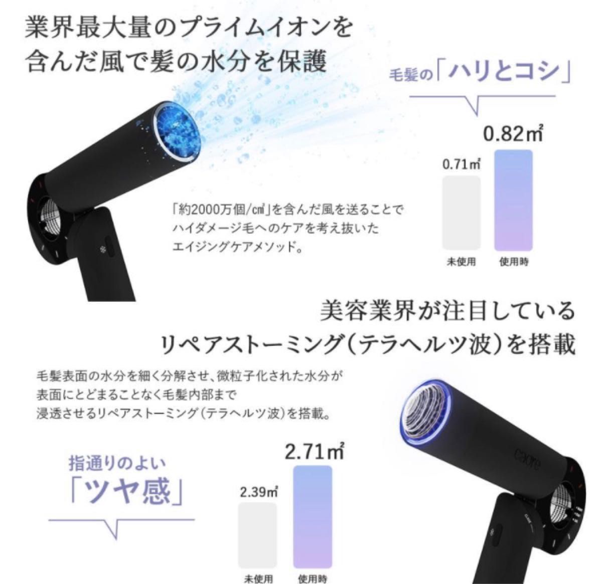 ほぼ新品】cadre hair dryer カドレ ドライヤー ホワイト CDR02WH