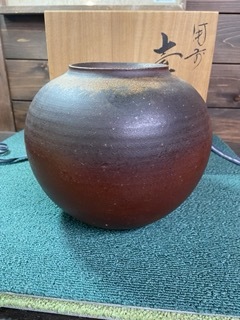 ☆花瓶　壷　備前焼　柴岡信義作　中古美品☆_画像3