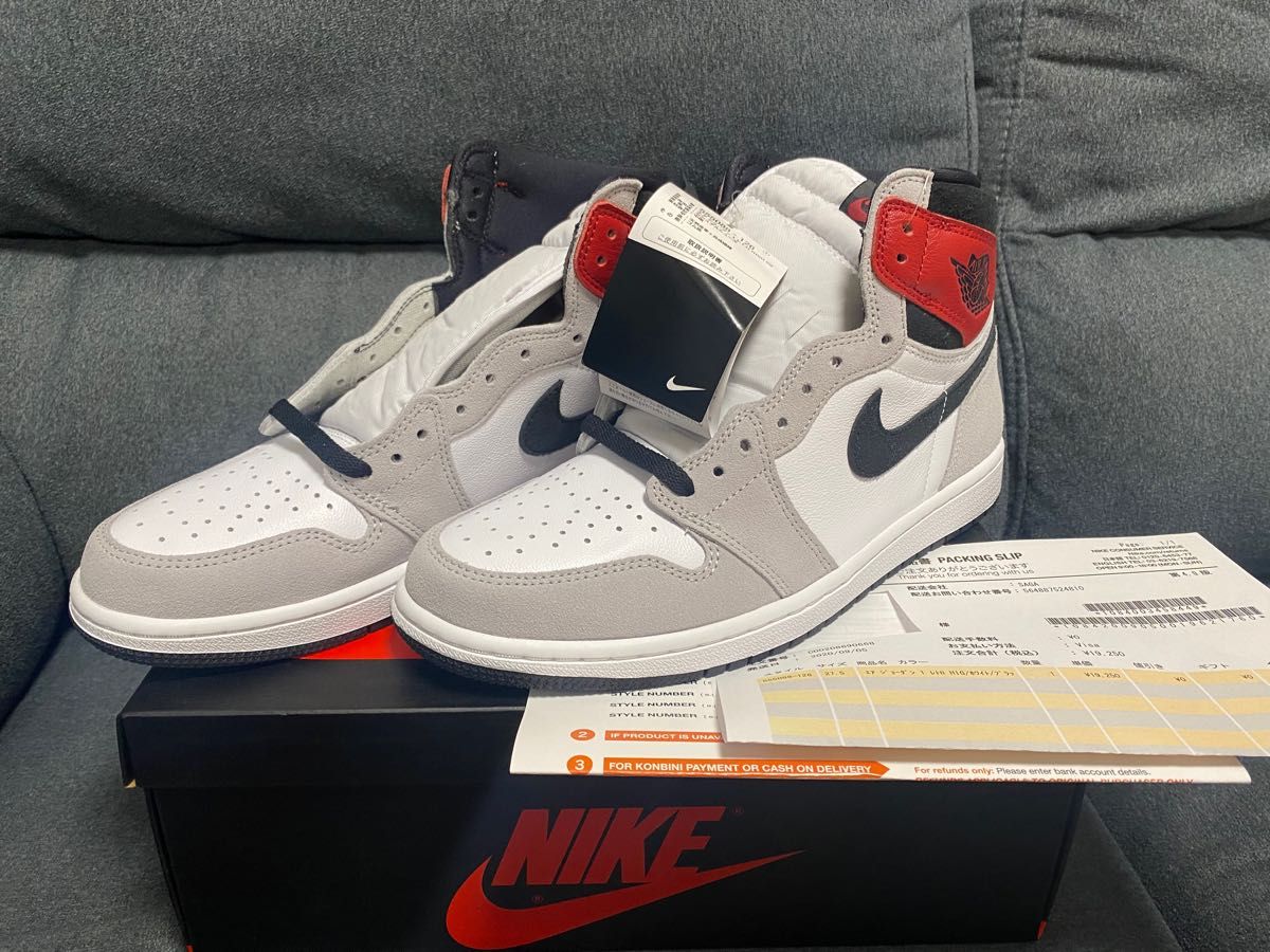 AIR JORDAN 1 HIGH OG "LIGHT SMOKE GREY" 27.5cm ナイキエアージョーダン1 NIKE