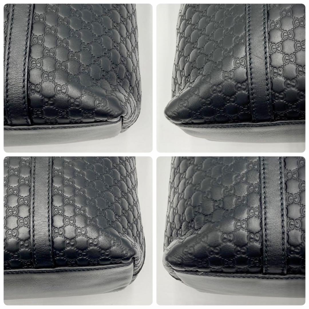 ◎極美品 GUCCI グッチ マイクロシマ エンボス 2WAYレザー トート