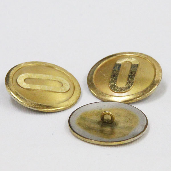 昔のボタン 23mｍ １個入 ゴールド 真鍮 メタルボタン ANT9305 昭和30年代からの専門店用の高級ボタン_画像4