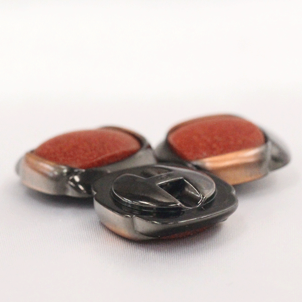 昔のボタン 15ｍｍ レッド ANT8873 昭和30年代からの専門店用の高級ボタン