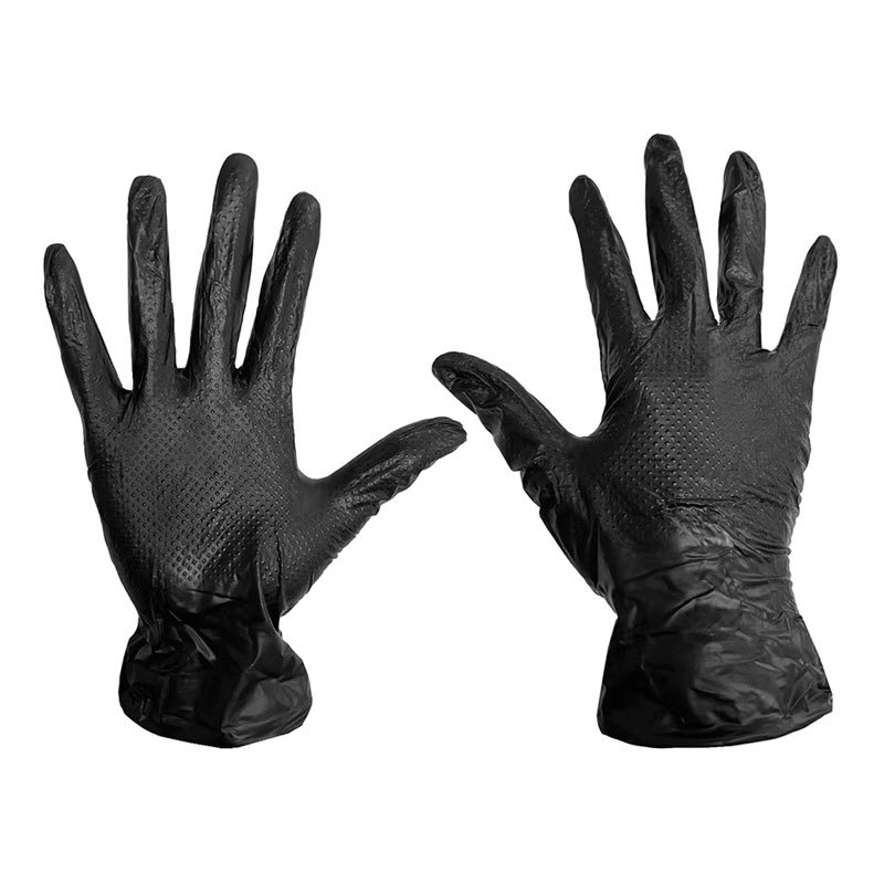 作業手袋 ブラック LL 50枚入 パウダーフリー 破れにくい 油作業・工場 整備 ガーデニング等に 株式会社ディックコーポレーション AF-LL_画像3