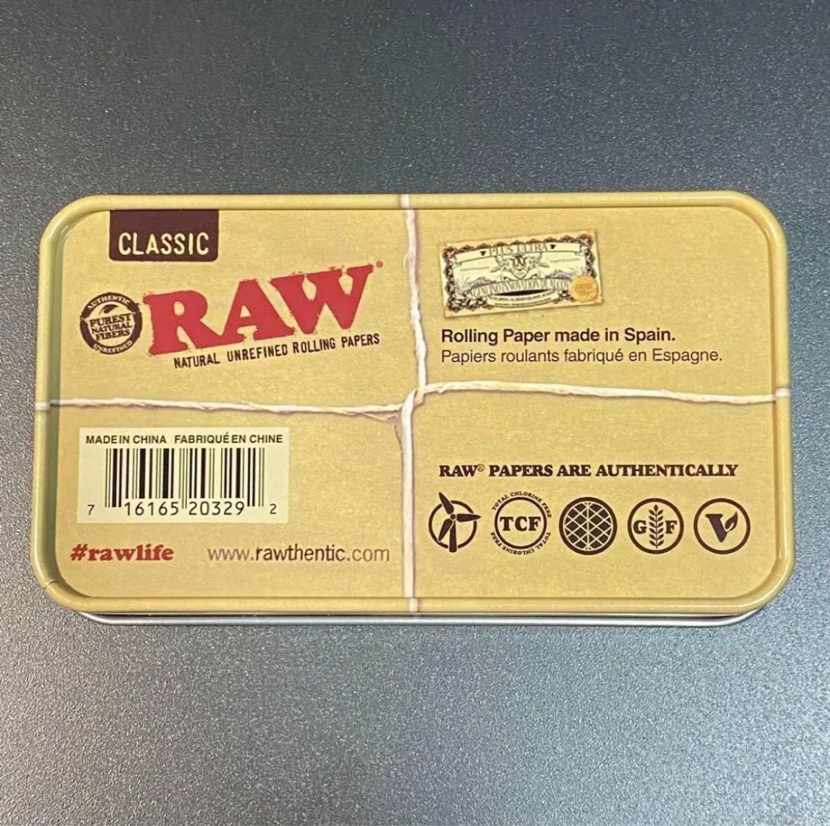 新品　RAW スクエアケース　タバコケース 手巻きタバコ　喫煙具　小物入れ