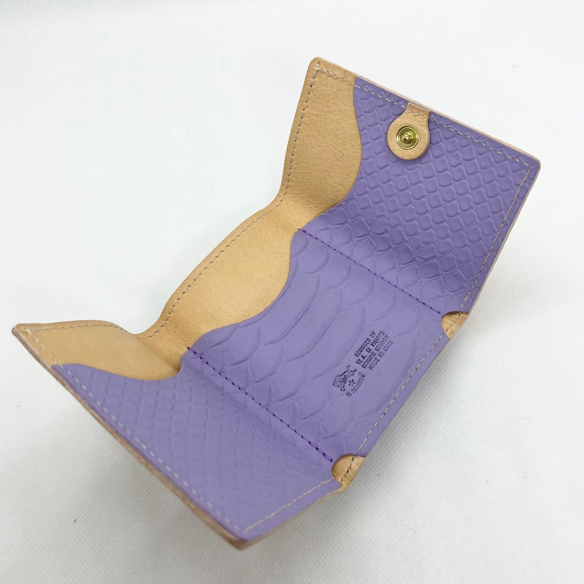 【希少未使用】イルビゾンテ 三つ折り財布 パイソン柄(日本限定)☆ラベンダー☆