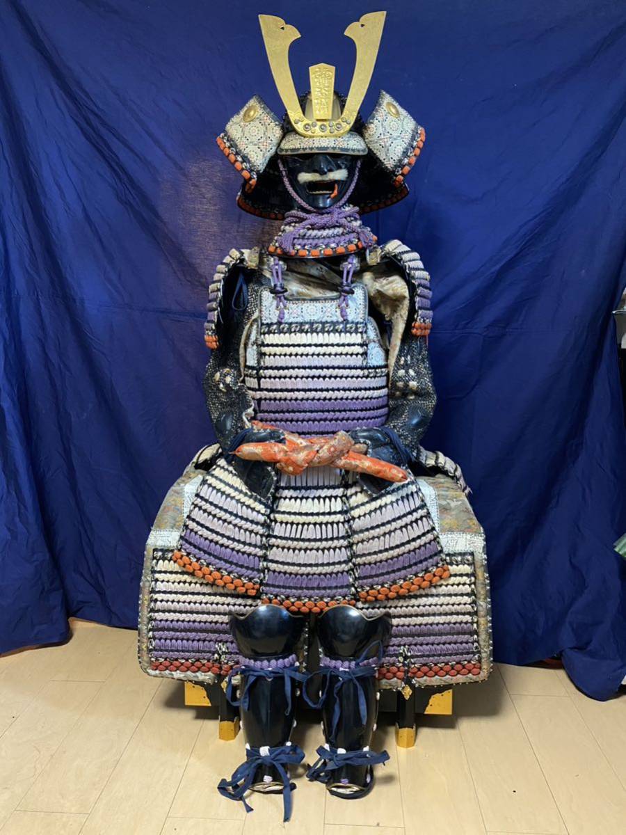 珍品】 等身大 甲冑 鎧兜 腹巻 色々縅 五月人形 武将 大名クラス 珍品】 等身大 甲冑 鎧兜 腹巻 色々縅 五月人形 武将 大名クラス