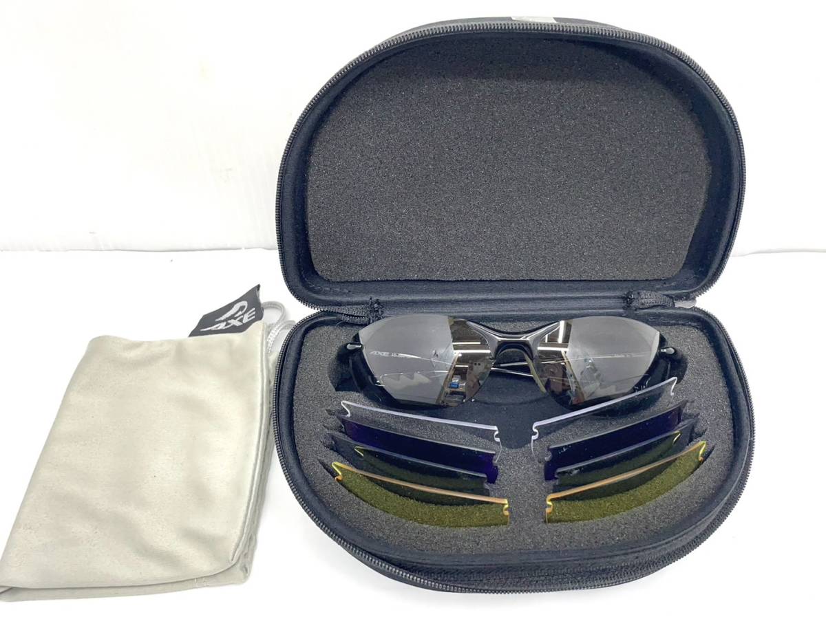  free shipping h46163 AXE Axe AS-350BK sports sunglasses polarized light sunglasses lens 5 sheets UV400 protection beautiful goods 