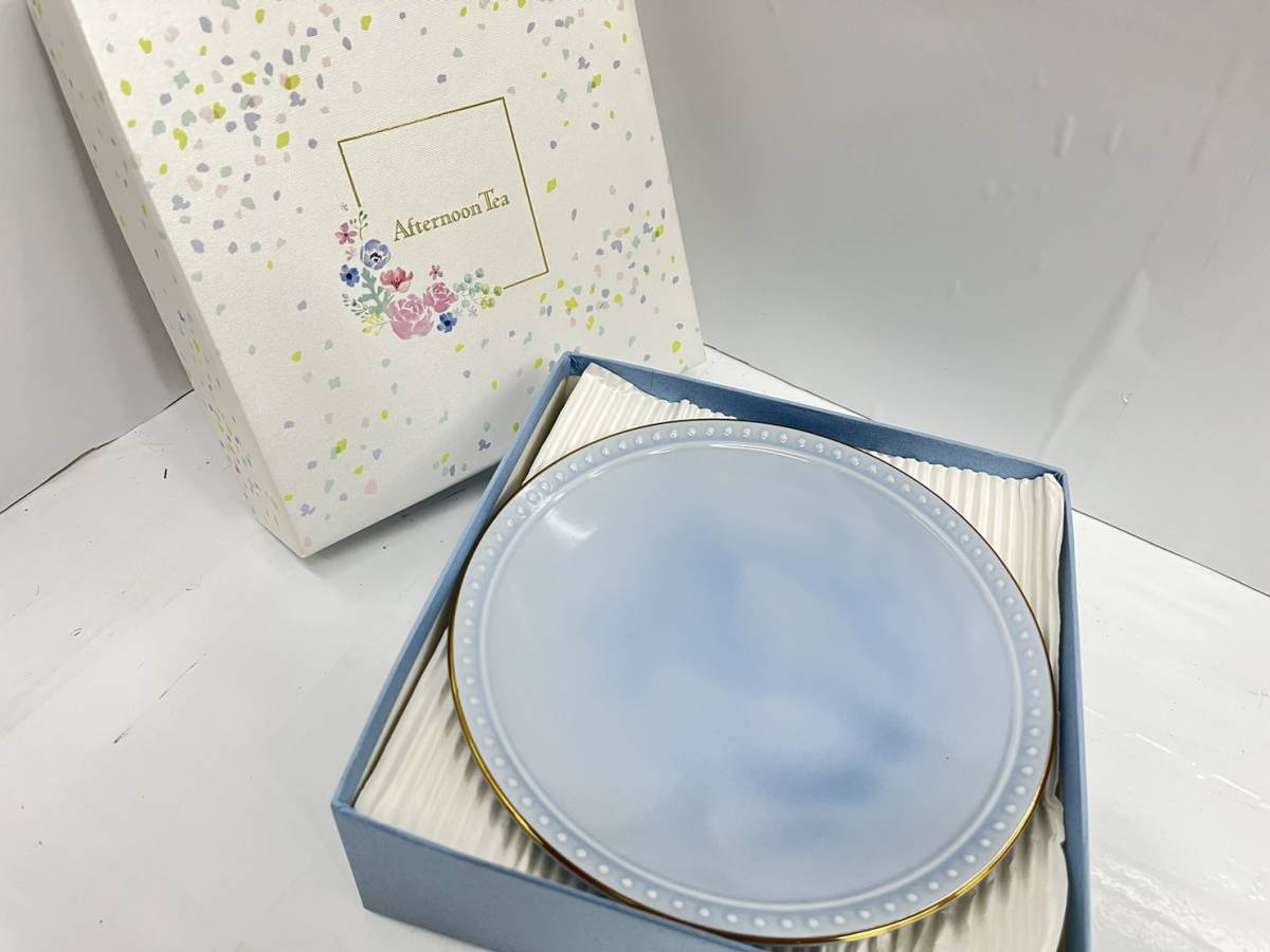 送料無料h46975 Afternoon Tea アフタヌーンティー ケーキプレート5枚セット 5色 未使用_画像2