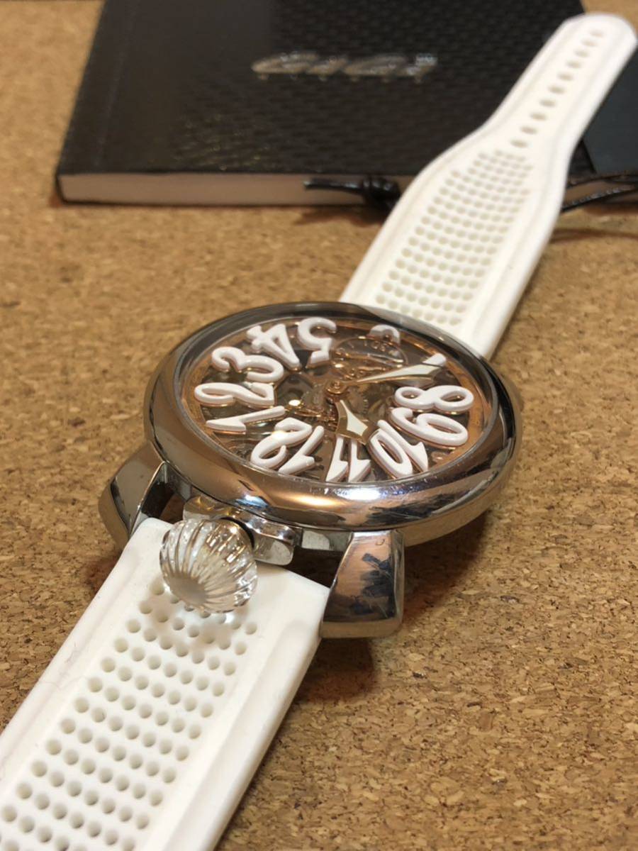 GAGA MILANO ガガミラノ マニュアーレ 48mm クリスタル 手巻 裏