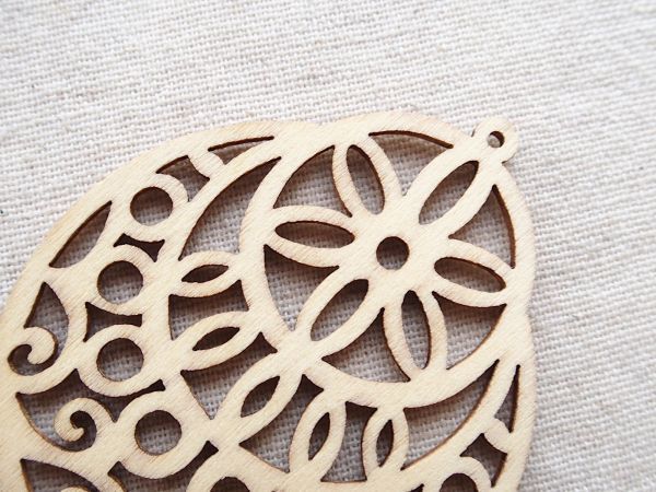  prompt decision 1 piece wood ornament ethnic plain wood * charm * wooden hand made parts material pendant 