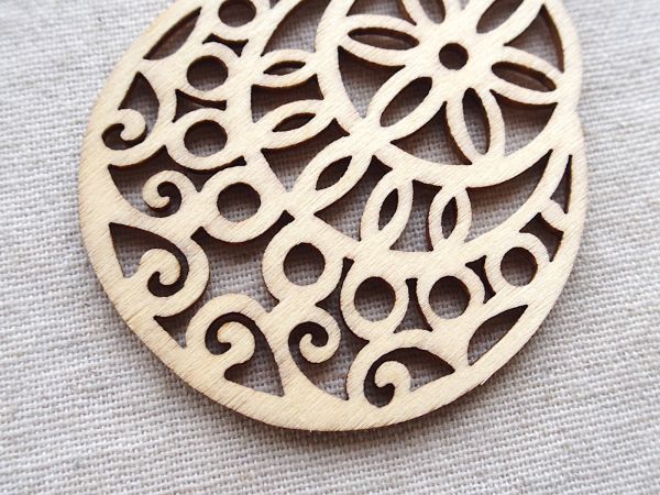  prompt decision 1 piece wood ornament ethnic plain wood * charm * wooden hand made parts material pendant 