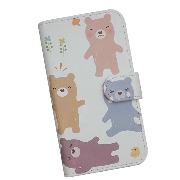 Xperia 5 III SO-53B/SOG05/A103SO　スマホケース 手帳型 プリントケース 熊 動物 かわいい くま イラスト キャラクター クマ_画像1