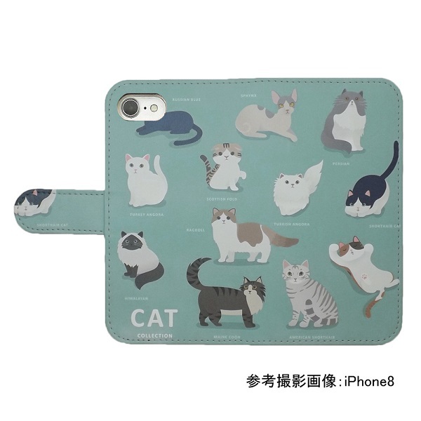 Galaxy S21＋ 5G SCG10　スマホケース 手帳型 プリントケース ネコ 猫 イラスト cat_画像2