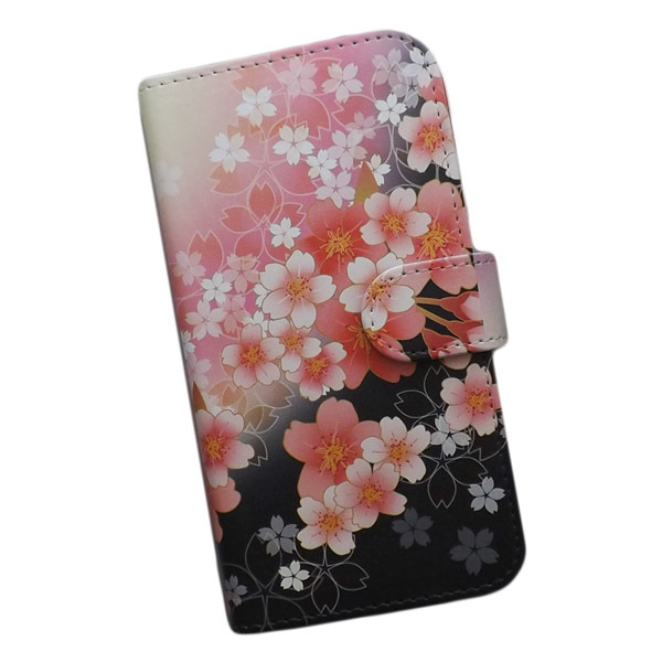 楽天 Rakuten BIGs 3917JR　スマホケース 手帳型 プリントケース 和柄 花柄 桜 おしゃれ_画像1