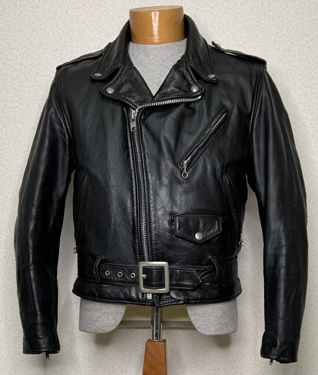 ⑥schott 618【40】米国製 ライダース◇ショット牛革 gpz ハーレー-
