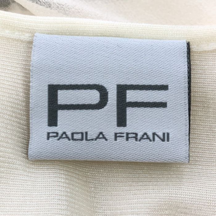 【美品】パオラフラーニ PAOLA FRANI ワンピース インナー付 サイズ42 アイボリー_画像3