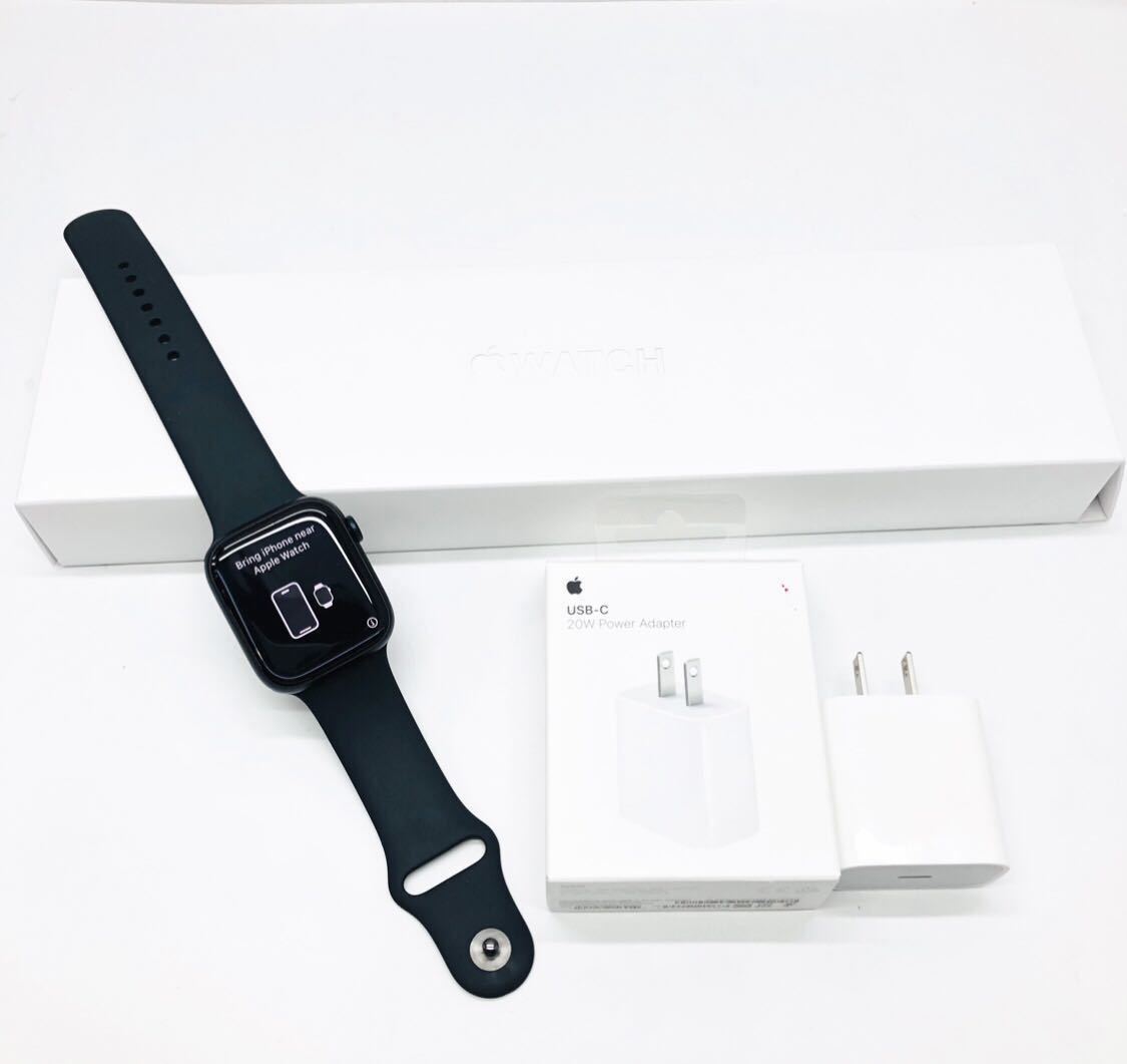 #[1 иен ~]Apple watch Series 8* Apple часы серии 8*GPS модель *A2771*MNP13J/A*45mm* midnight * принадлежности имеется *EB9