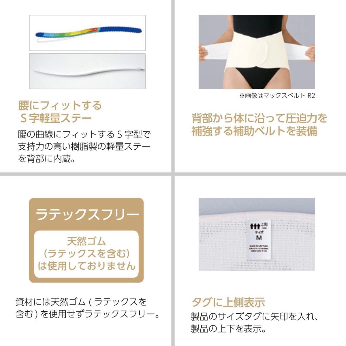 日本シグマックス マックスベルト R2 腰痛ベルト 腰痛コルセット 男女兼用 S