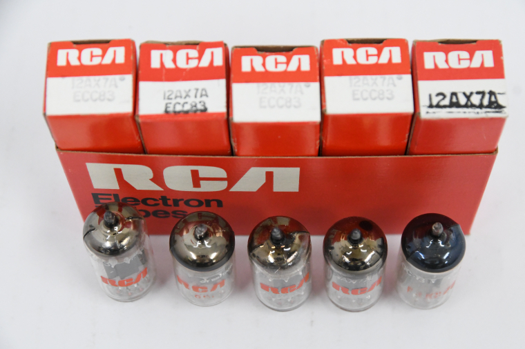 RCA 12AX7A/ECC83 GT BRITAIN 真空管 電圧増幅用双三極管 5本 現状品